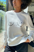 Thumbnail for White Boob Sweatshirt