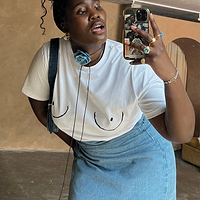 Thumbnail for Model wearing Boob T-shirt