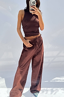 Thumbnail for Chocolate Ribbed Tank