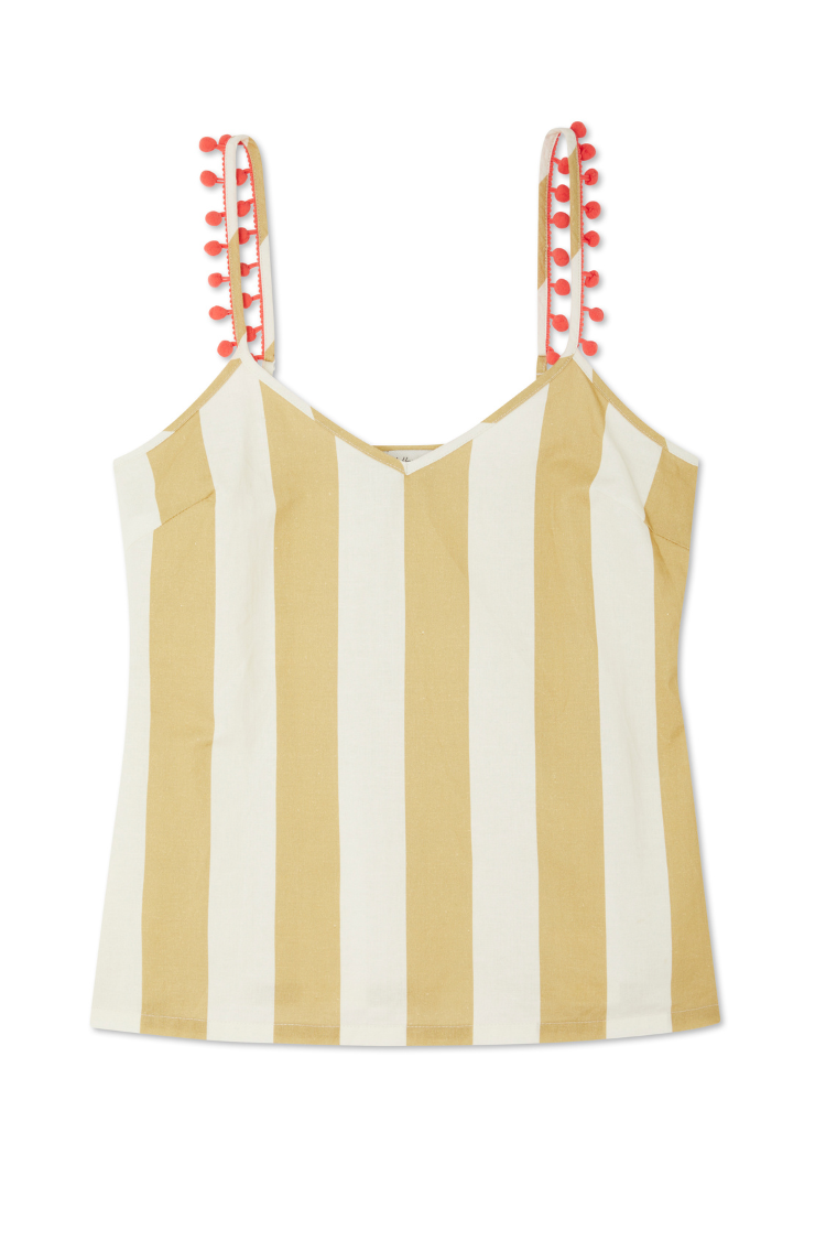Camel Stripe Cami Top