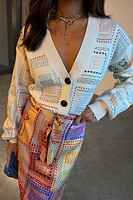 Thumbnail for Cream Craft Work Cardigan