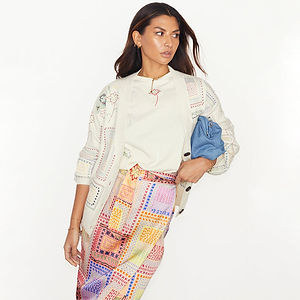 Cream Craft Work Cardigan