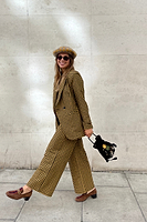 Thumbnail for Model wearing Check Blazer standing facing the camera 