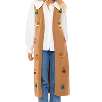 Thumbnail for Model wearing Cherry Waistcoat standing facing the camera