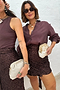 Chocolate Sequin Mini Jaspre Skirt