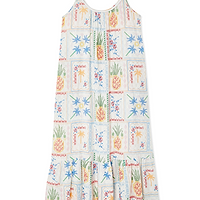 Thumbnail for White Island Cross Stitch Maxi Dress