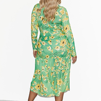 Thumbnail for Green Daisy Dress - Curve