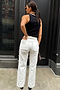 Ecru Scallop Detail Jeans