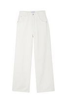 Thumbnail for Ecru Scallop Detail Jeans