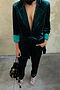 Emerald Velvet Quinn Blazer