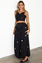 Black Dahlia Top With Gold Fish Fleck