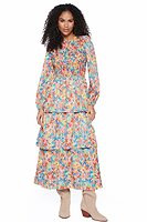 Thumbnail for Model wearing Floral Lisa Dress standing facing the camera