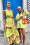 Lime Mosaic Demi Shorts