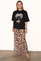 Thumbnail for Leopard Mesh Skirt