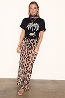 Thumbnail for Leopard Mesh Skirt