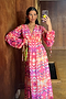 Pink Geo Midi Dress