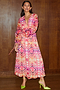Pink Geo Midi Dress