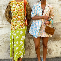 Thumbnail for  caption_Model wears Pastel Geo Clash Elissa Shorts in UK size 10/ US 6