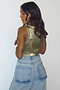 Gold Ribbed Tank Top
