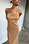 Gold Plisse Luna Dress