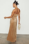 Gold Plisse Luna Dress