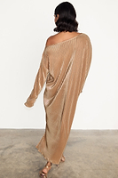 Thumbnail for Gold Plisse Jem Dress
