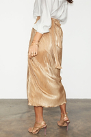 Thumbnail for Gold Plisse Jaspre Skirt