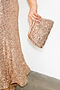 Gold Sequin Clutch Bag