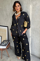 Thumbnail for Black Gold Snake Elissa Trousers