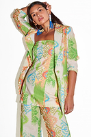 Thumbnail for Green Abstract 22 Blazer Petite