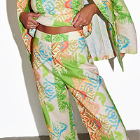 Thumbnail for Green Abstract Trousers