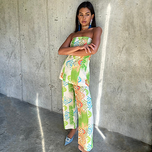 Green Abstract Trousers