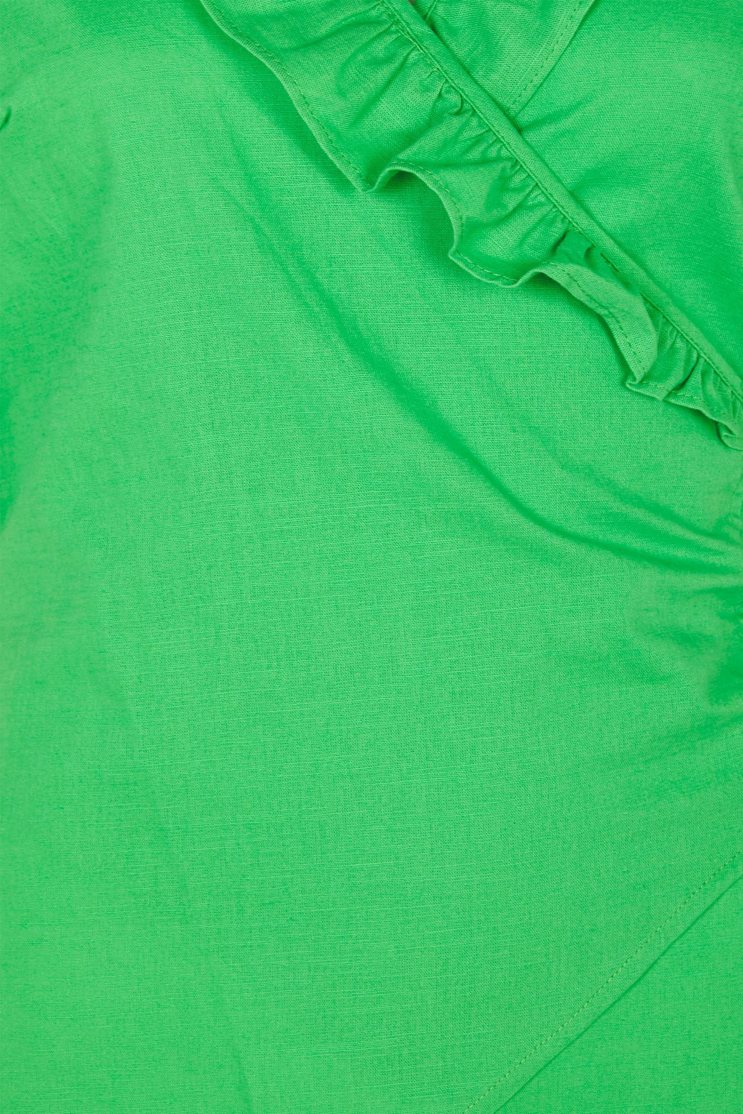 Green Cotton Linen Roma Top 