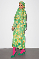 Thumbnail for Green Daisy Dress - Curve