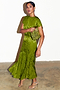 Green Jacquard Midi Erin Dress