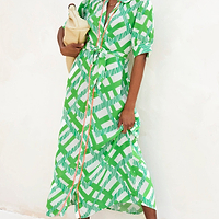 Thumbnail for Green Gloria Midi Dress