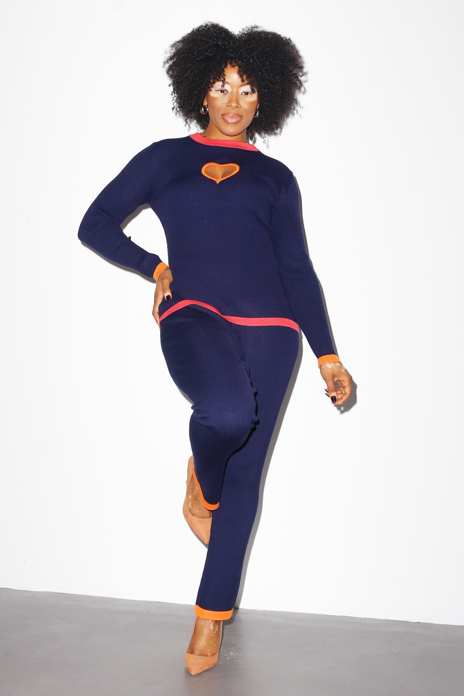Navy Jersey Kick Flare
