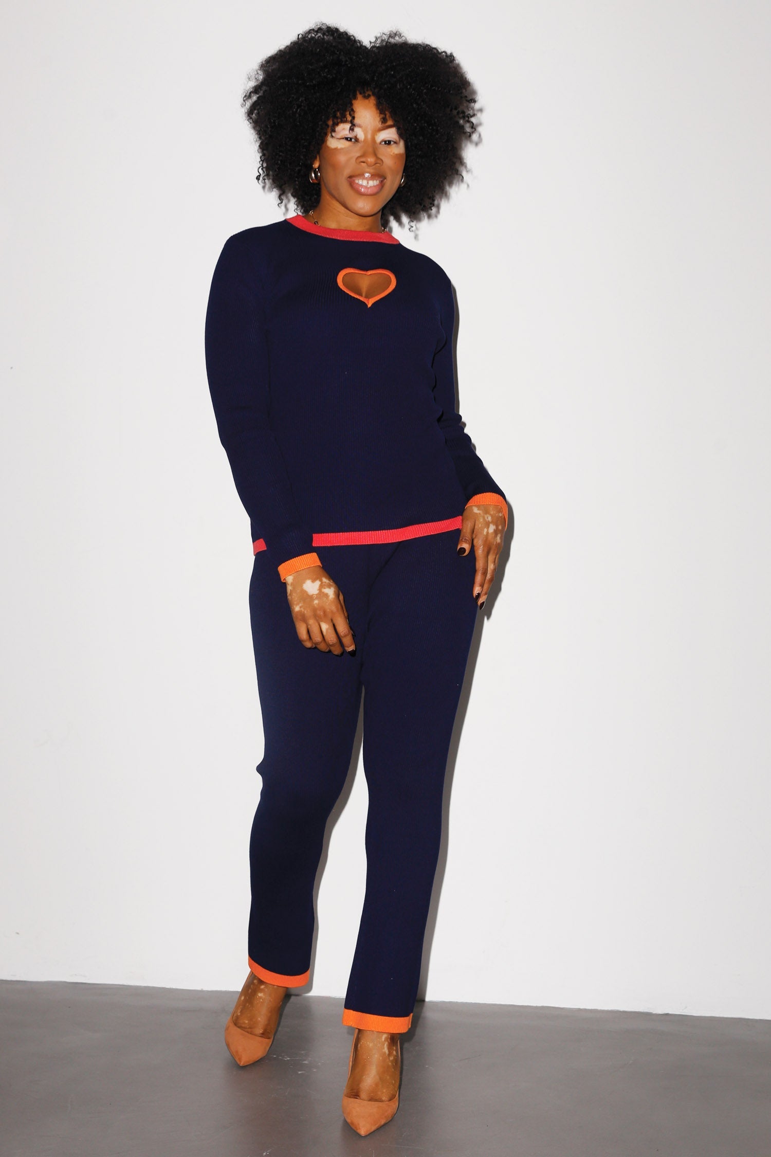 Navy Jersey Kick Flare