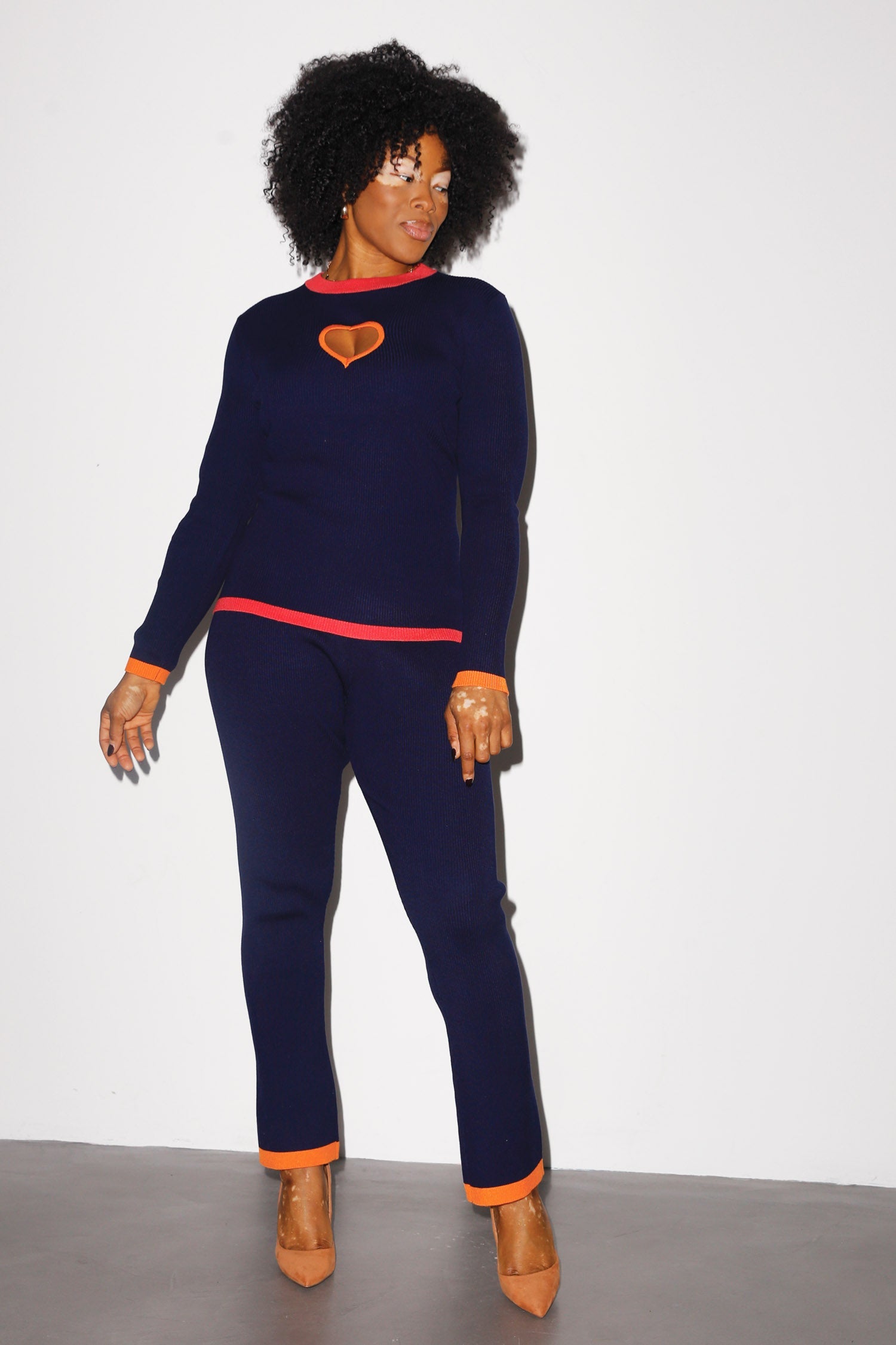 Navy Jersey Kick Flare