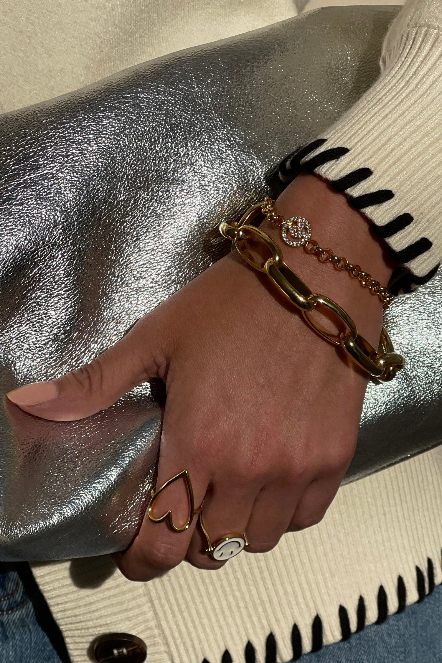 Crystal Smiley Face Tennis Bracelet 