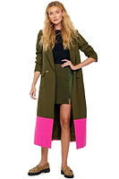 Thumbnail for Model wearing Khaki Mini Skirt standing facing the camera