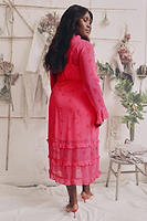 Thumbnail for Pink Kinza Love Wrap Dress
