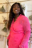 Thumbnail for Pink Kinza Love Wrap Dress