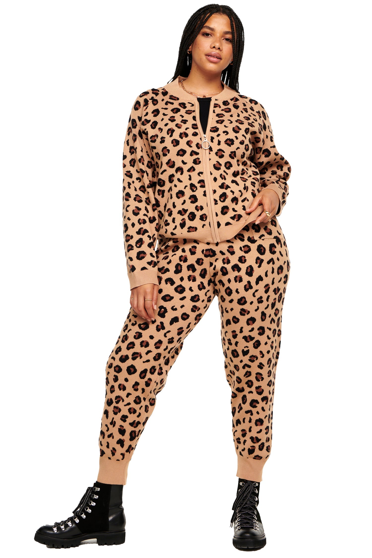 Leopard Knit Jogger
