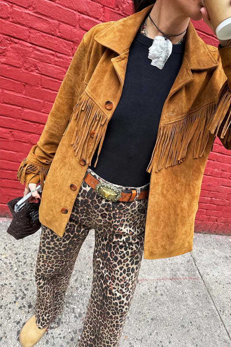 Leopard Lucia Scallop Detail Jeans