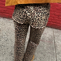 Thumbnail for Leopard Lucia Scallop Detail Jeans