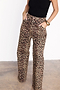 Leopard Lucia Scallop Detail Jeans Petite