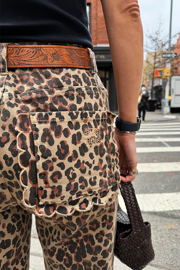 Leopard Lucia Scallop Detail Jeans
