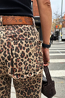 Thumbnail for Leopard Lucia Scallop Detail Jeans