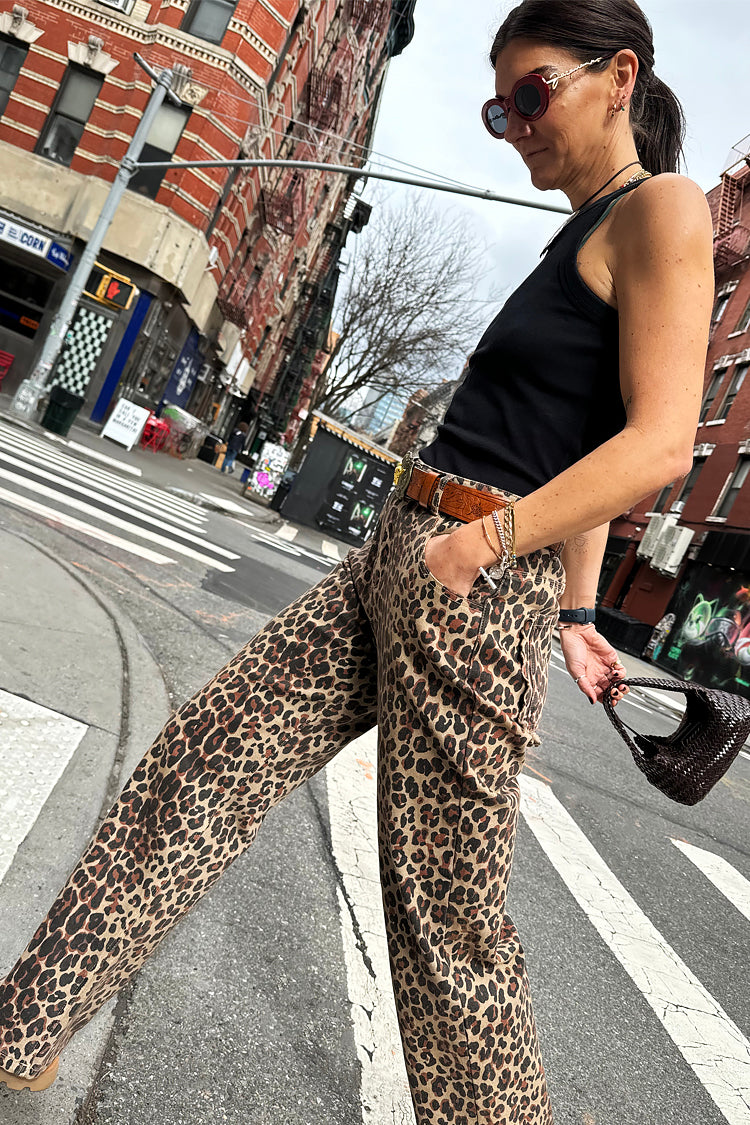Leopard Lucia Scallop Detail Jeans